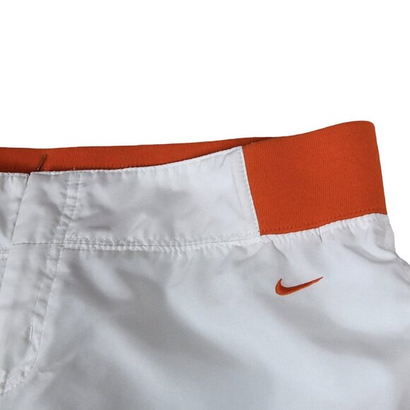 Nike White Orange Longline Y2K Vibe Shorts Women’s M Streetwear - Picture 5 of 10